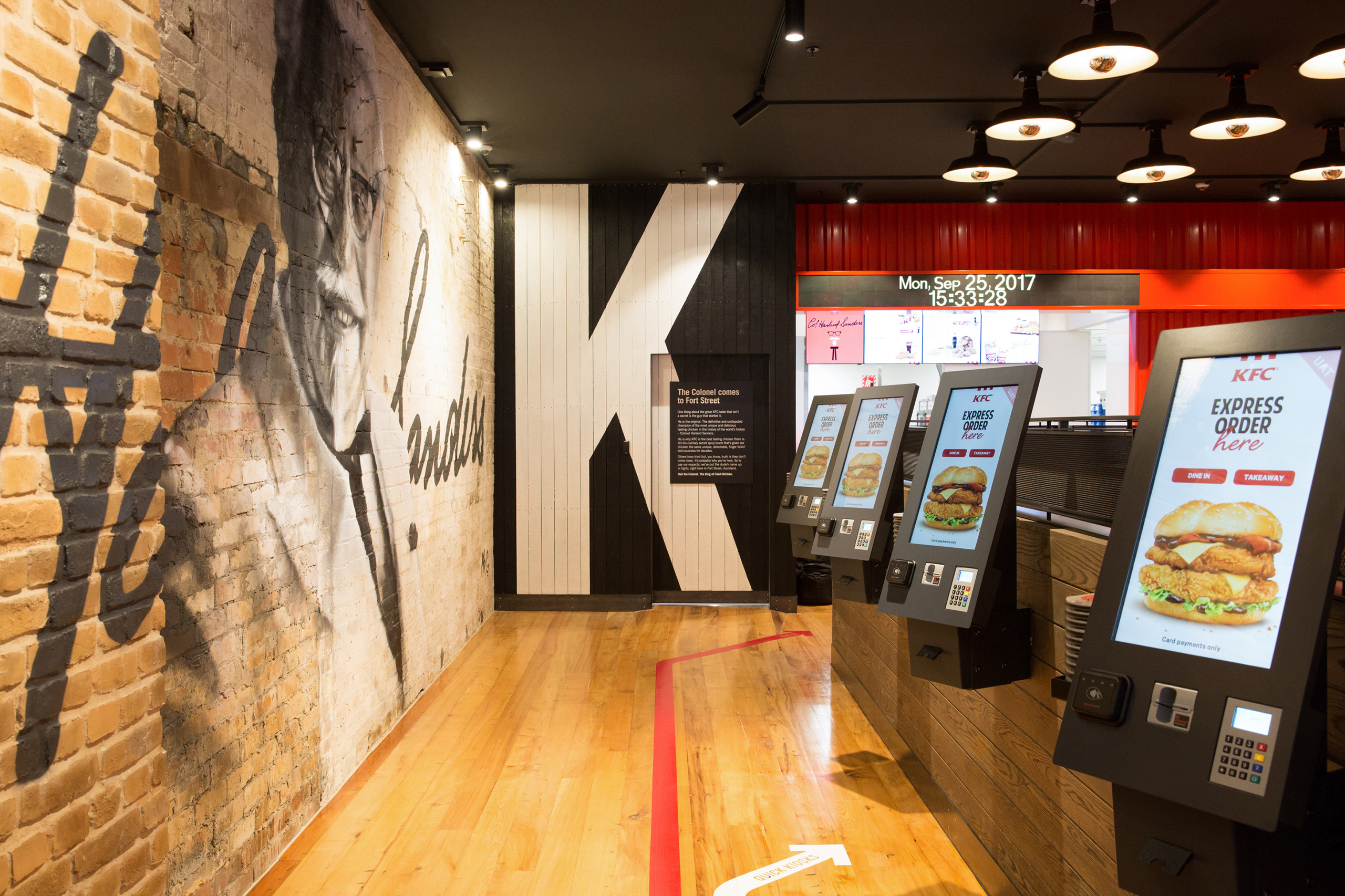 KFC Fort St digital kiosks