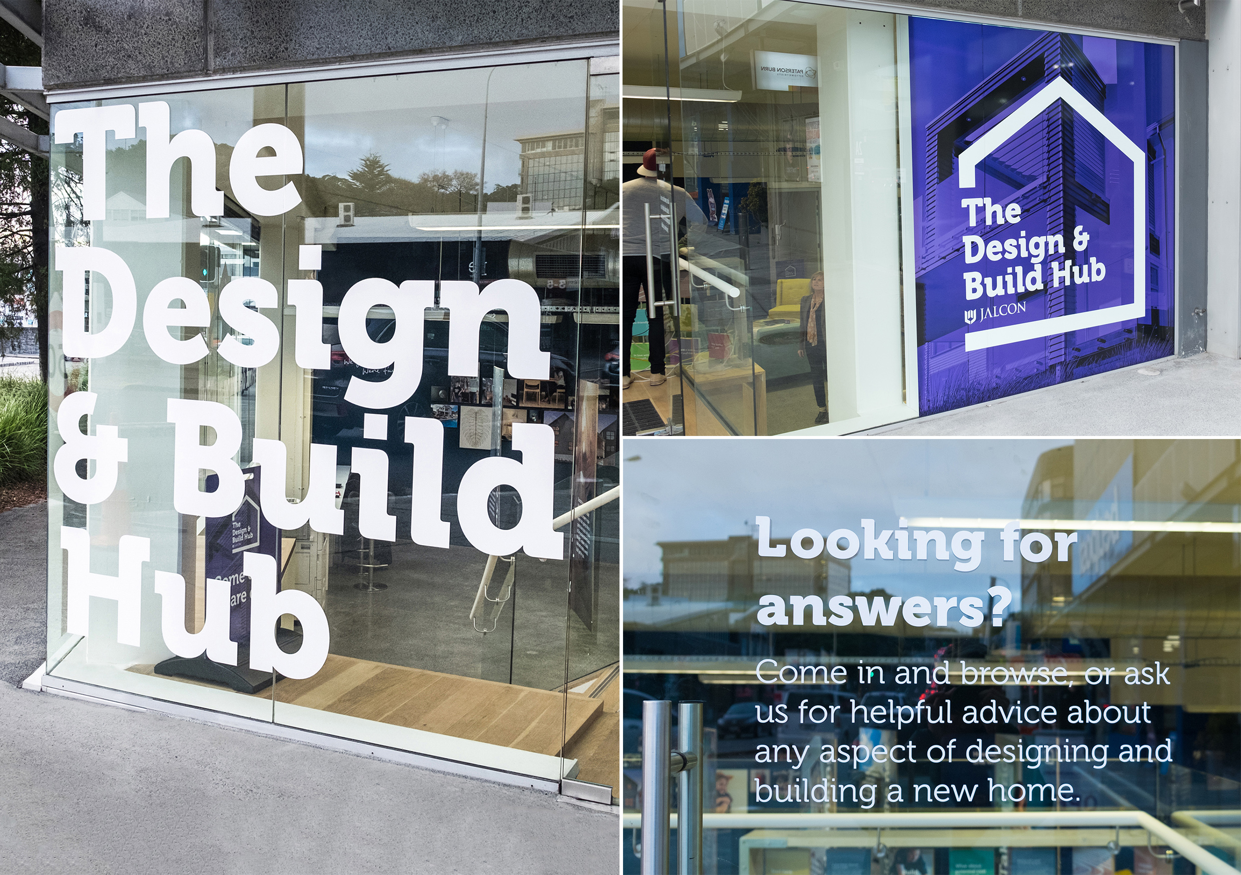 The Design and Build Hub window graphics